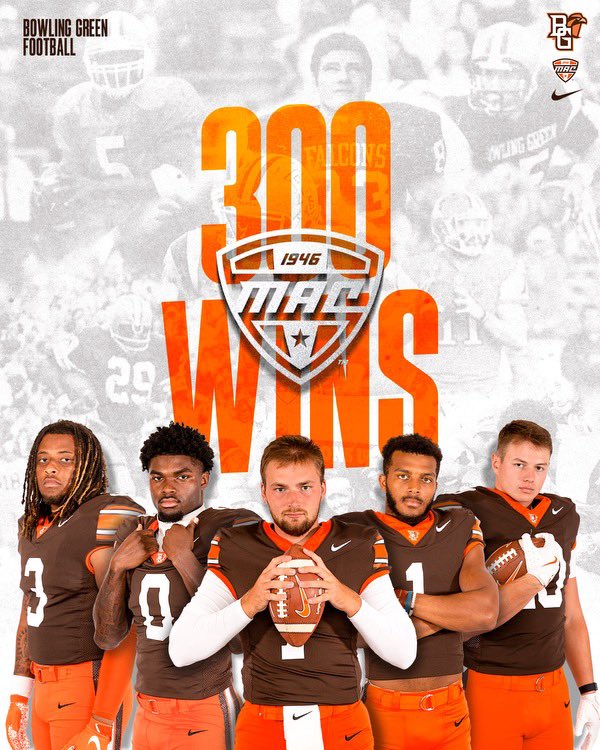 300th all-time <a href="/MACSports/">MACtion</a> win secured ✅

Falcons beat Akron, 27-20, for their 300th win in conference play, which ranks No. 3 in league history 😤

#ToTheMoon 🟠🟤
