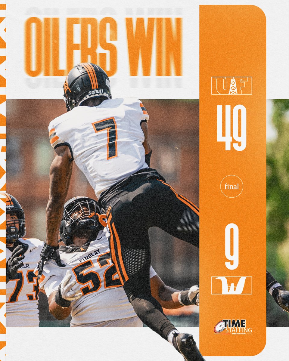 𝐏𝐥𝐚𝐲𝐞𝐝 𝐊_𝐂. 𝐓𝐨𝐨𝐤 𝐭𝐡𝐞 𝐖.

Delon Hurt (📸) had 3 TD receptions, the first to do that since 2017, and Matt Rueve set a program record with 6 TD passes as football takes down Ky. Wesleyan on the road.

#GoOilers | #BeGreat

🔗: findlayoilers.com/news/2024/10/5…