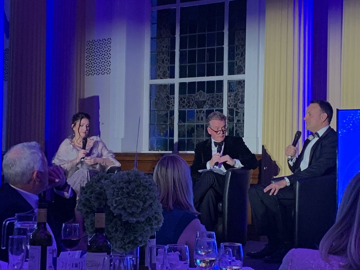 Angelinekking's tweet photo. Great night at the @WIPLive 30th anniversary event in Belfast. Thankful to my WIP mentor, Carol Wheeler, and impressed by all that WIP continues to give. Poignant moment thinking of my friend Norman Houston. Congrats to @little_pengelly @LeoVaradkar. #ClassOf1999 https://t.co/5Z53hE0AQo
