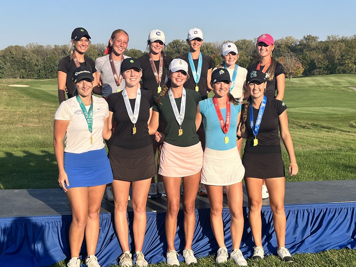 The Individual Medalists at this year’s #IHSAA Girls Golf State Finals! 🏌️‍♀️⛳️