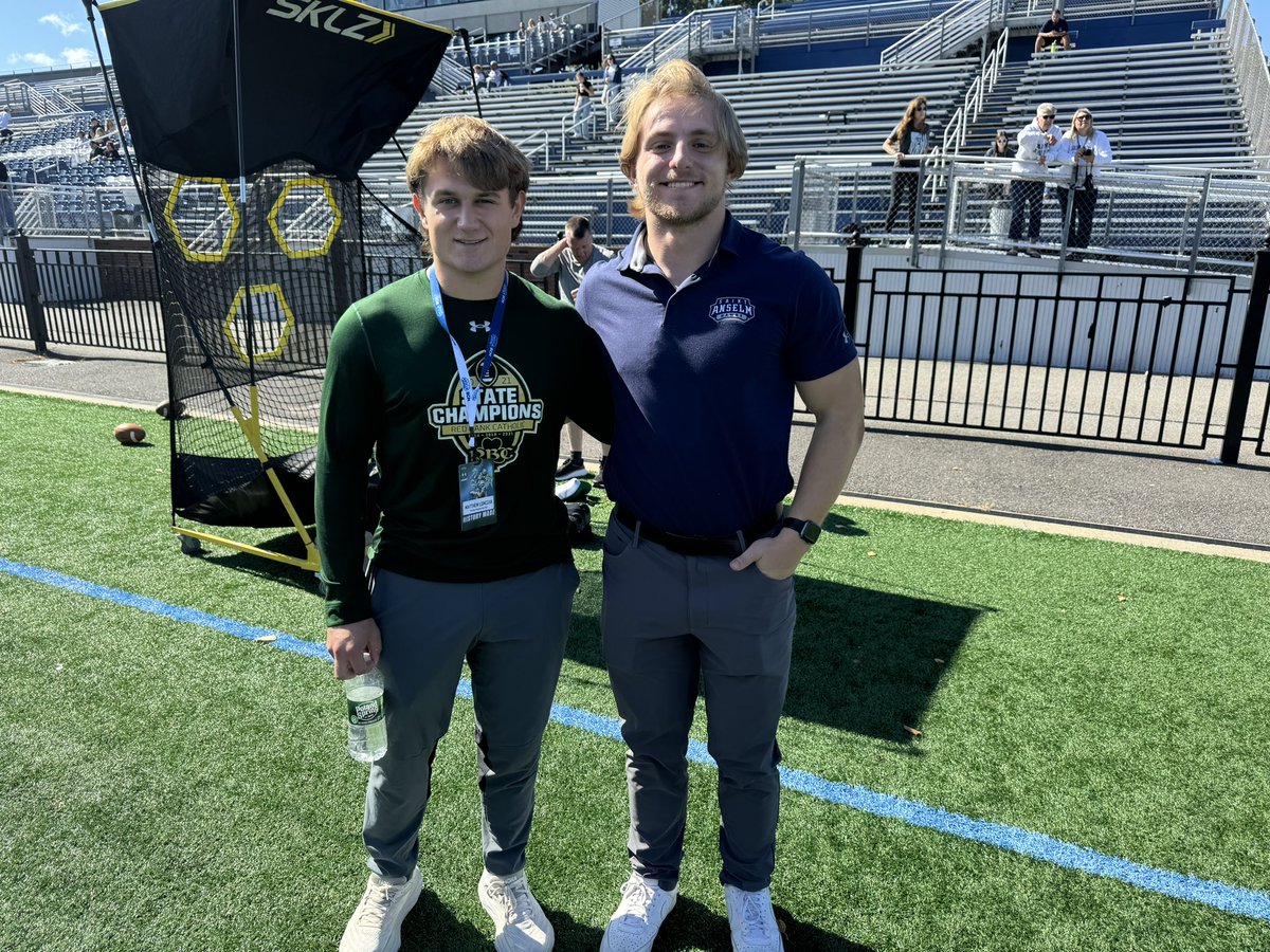 Matthew Lonczak (@matthew_lonczak) on Twitter photo Thank you <a href="/STAHawksFB/">Saint Anselm Football π #BCM</a> for the opportunity to come up and visit campus and see a game. Had a blast meeting players, looking forward to coming back!!
<a href="/CoachJoeAdam/">ππ¨π ππππ¦ πππ</a>
<a href="/Coach_Bick/">Joe Bick</a>
<a href="/Coach_TMcJunkin/">Coach Trey McJunkin</a>
<a href="/CoachLangeRBC/">Coach Lange</a> <a href="/GoMVB/">GoMVB Sports - Recruit Content for College Coaches</a> Thank you <a href="/STAHawksFB/">Saint Anselm Football π #BCM</a> for the opportunity to come up and visit campus and see a game. Had a blast meeting players, looking forward to coming back!!
<a href="/CoachJoeAdam/">ππ¨π ππππ¦ πππ</a>
<a href="/Coach_Bick/">Joe Bick</a>
<a href="/Coach_TMcJunkin/">Coach Trey McJunkin</a>
<a href="/CoachLangeRBC/">Coach Lange</a> <a href="/GoMVB/">GoMVB Sports - Recruit Content for College Coaches</a>