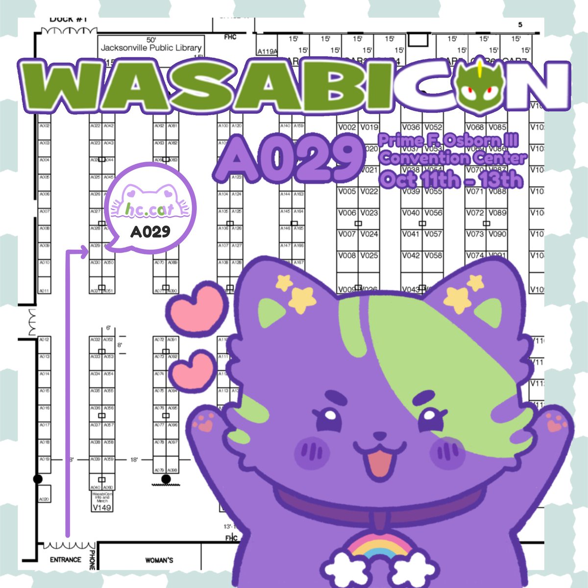 hccat_'s tweet photo. I'll be at Wasabi Con JAX next weekend! Come find me at booth A029 in the Artist Alley 🥰💖 Excited to see y'all! 🫶🏽
My online store will be open but most of my things are con exclusive at the moment!
#hccat #wasabicon #wasabicon2024 #jacksonville #artistalley https://t.co/lNx90CFkEF