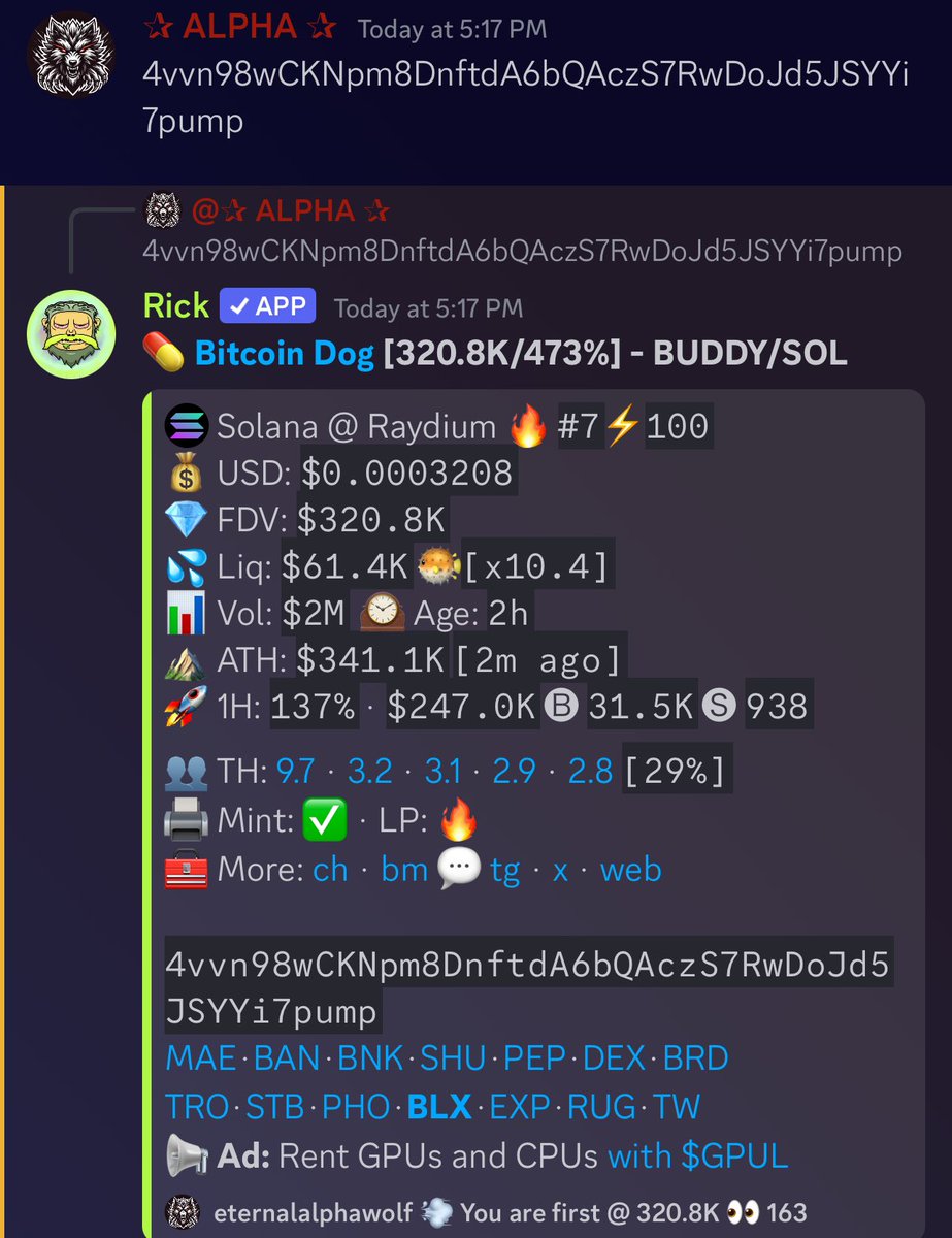 ETERNALALPHAA's tweet photo. $BUDDY

320k mc > 2m mc

6.25x 

CURRENTLY AT 1.7 m 

TOO EASY FOR THE PREM

JOIN THE DISCORD, LINK IN BIO https://t.co/mCTiotJ1xV