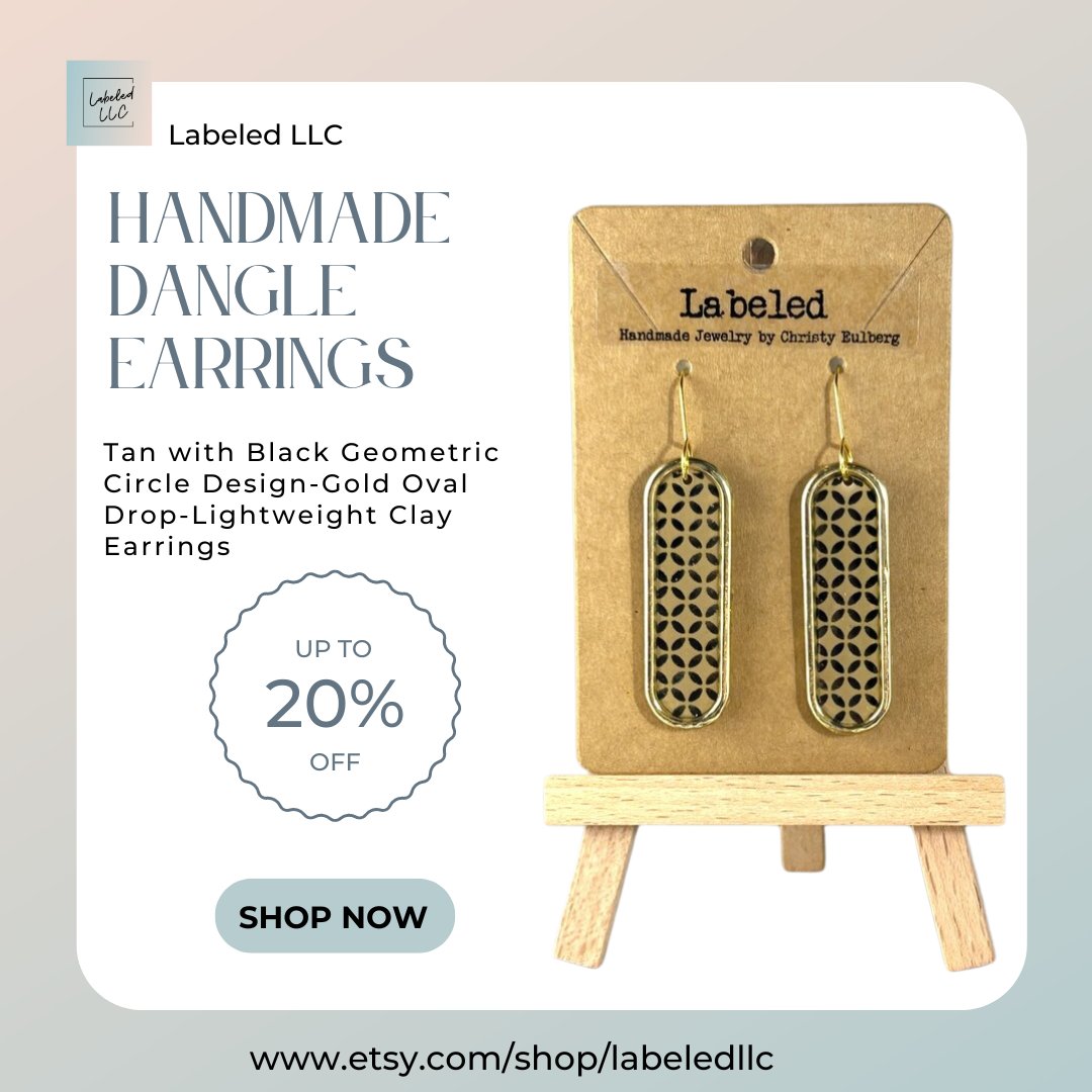 ✨ FLASH SALE ALERT! ✨

Make a statement with these Handmade Tan &amp; Black Geometric Dangle Earrings! 💫

🌟 Up to 20% OFF these gorgeous earrings! 👉 Shop now before they’re gone at l8r.it/Jo2q 🛒

Don’t wait — these beauties are flying off the shelves! 🏃‍♀️💨
