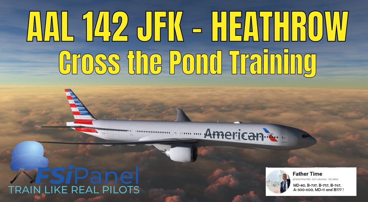 FSiPanel's tweet photo. New Long-Haul Scenario: AAL142 – JFK to Heathrow 🛫
I’m excited to announce the release of our first long-haul training scenario on FSiPanel, featuring real-world oceanic procedures! With the help of Capt Jeff (FatherTime),SELCAL, CPDLC, and step-by-step TIPS to guide you! https://t.co/fxzcIcoLH8