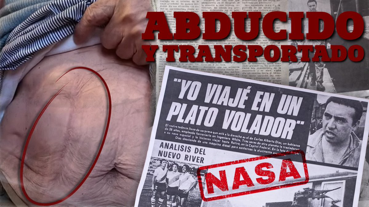 Examinado por NASA, conoció múltiples líderes INTERNACIONALES, quedo con pruebas INDISCUTIBLES. Carlos Alberto Díaz fue abducido y transportado de Bahía Blanca a La capital de Buenos Aires en SEGUNDOS. No te pierdas el increíble testimonio por youtube.com/watch?v=u3YkUT… #alien #ovni