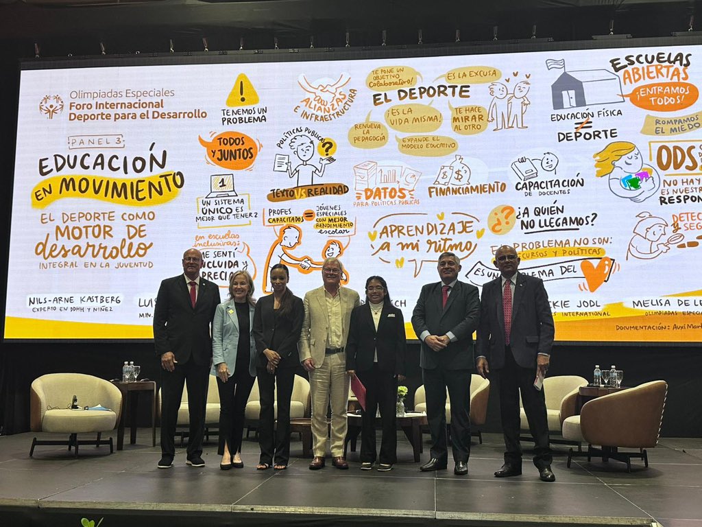prsecdeportes's tweet photo. Me encuentro participando en el Foro Internacional Deporte para el Desarrollo de las @SpecialOlympics, un evento que reafirma el poder del deporte para transformar vidas. https://t.co/Q5R2w2XJbS