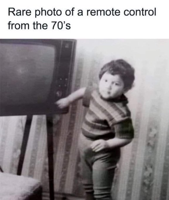 StaSiRevival's tweet image. #Meme #70s #Fernbedienung - Heute bringen die Fernbedienungen maximal noch ein Bier zur Couch.