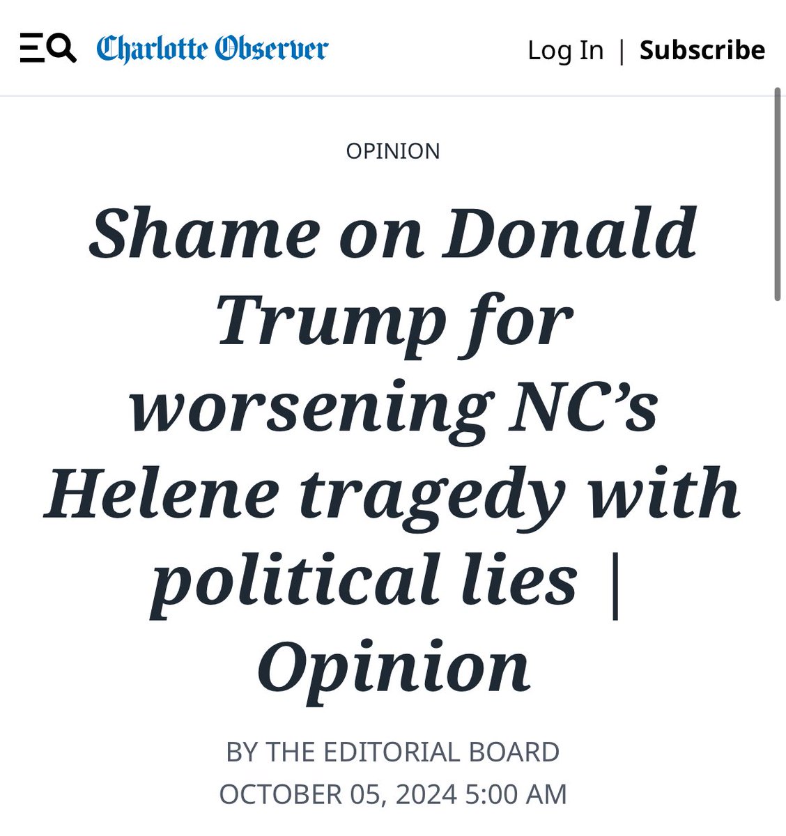 Op-Ed page in Charlotte:

<a href="/theobserver/">The Charlotte Observer</a> <a href="/newsobserver/">The News & Observer</a> #Helene 
charlotteobserver.com/opinion/articl…