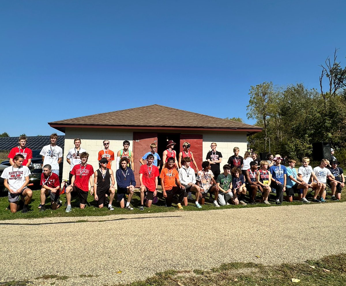 At Platteville today (with Pavel V out sick) Boys Varsity finished 3rd of 26 teams paced by lifetime PRs of Zion Gratz at 17:21 Joe Downey 17:29 Ryan Fahey 17:44  ; Kaito M 18:12 Josiah M 18:13 Alex P 18:23 #TEAM #tcb