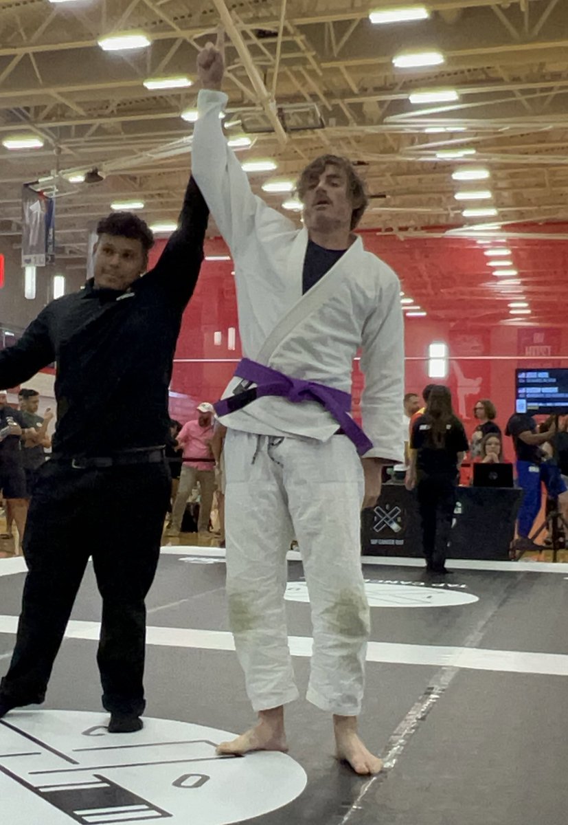 _Flawed_Logic's tweet image. Today was a good day! I competed at Tap Cancer Out with my teammates and students. Being a new purple belt I wasn’t sure what to expect, but I won both my matches by submission and raised a couple hundred bucks for a good cause. As a team we raised over $20k.