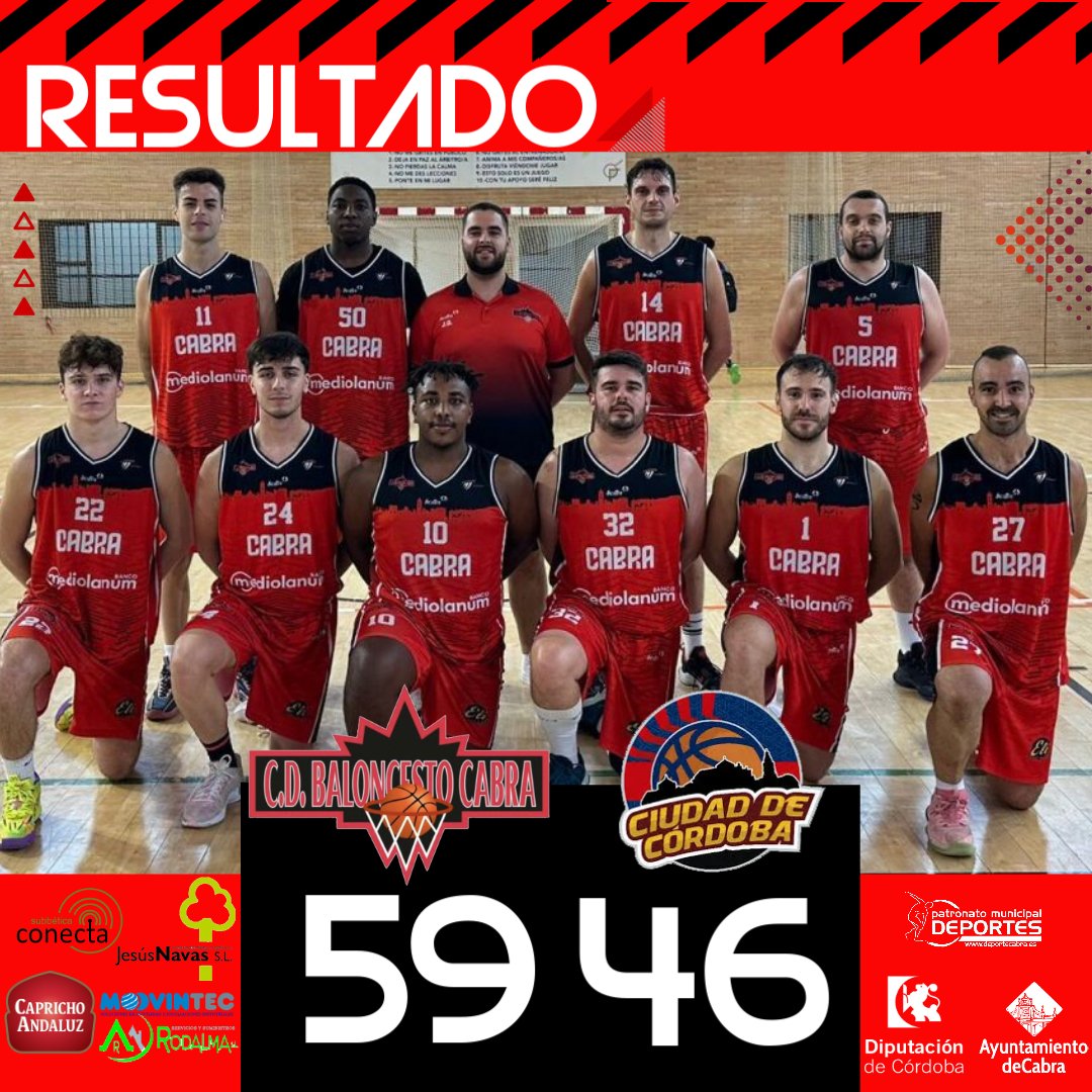 Buenas noches con la que esperamos que sea la primera victoria de muchas de la temporada ya en el bolsillo 💪🏀❤️🖤

#cabraesbaloncesto
<a href="/infoCabra/">Ayuntamiento Cabra</a> 
<a href="/deportecabra/">DEPORTE CABRA</a>