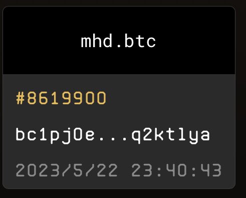 btcname_DID's tweet photo. mhd.eth bought for 995,000.00 USDC (995,000.00 USD) on Opensea.

Perhaps in the near future, buyers will once again quote to mhd.btc, holders please place an order.

#btc #Web3name #eth #ens #did #btcname #ordi #sats #com #names #6D #bitmap #meta #mhd https://t.co/BzEZRvidyW
