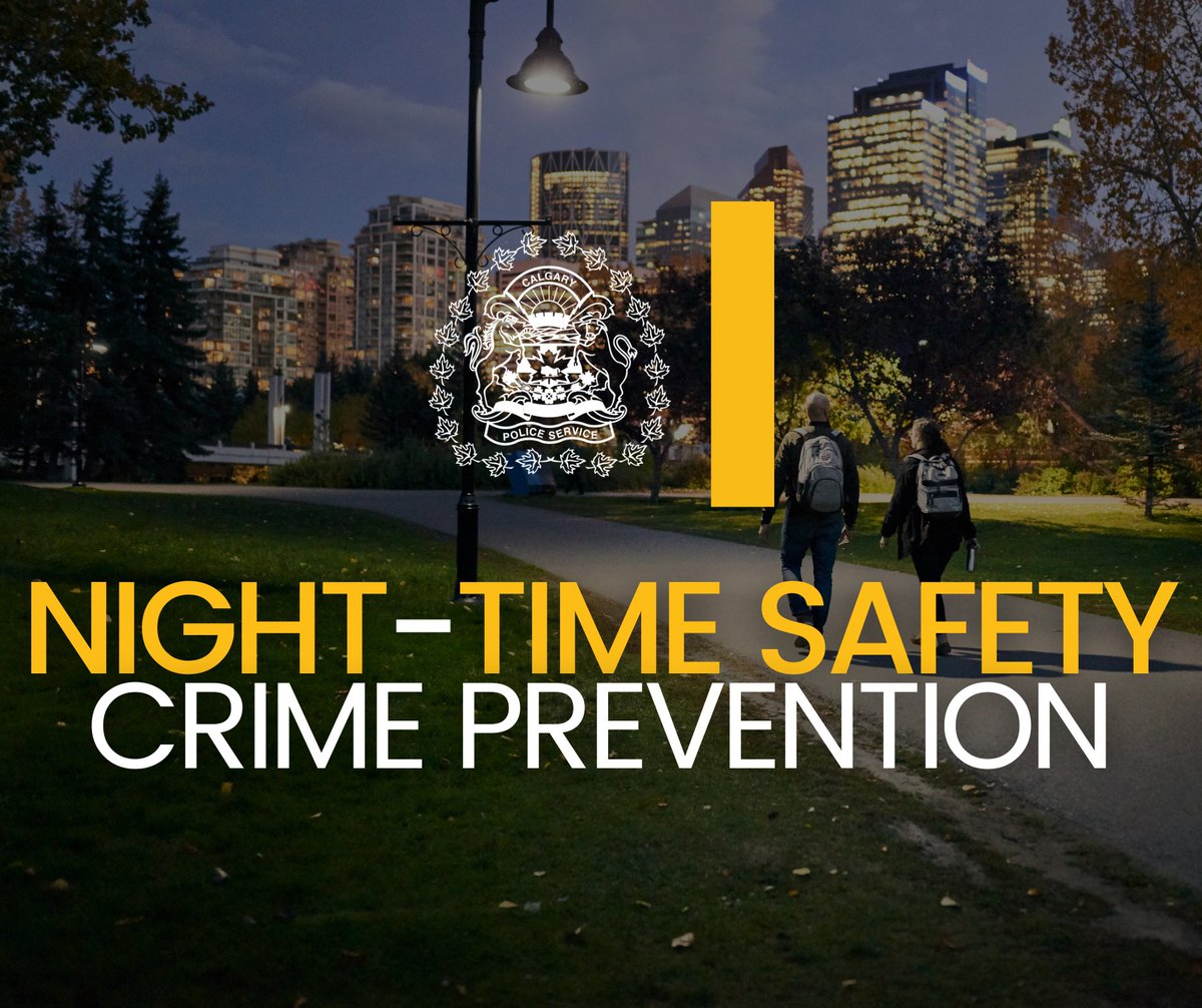 CalgaryPolice's tweet photo. 🌃 As the evenings get darker, ensure the safety of yourself & your loved ones during walks or runs by following these safety tips!
#CPSSafetyTips https://t.co/OKESJIt5yZ