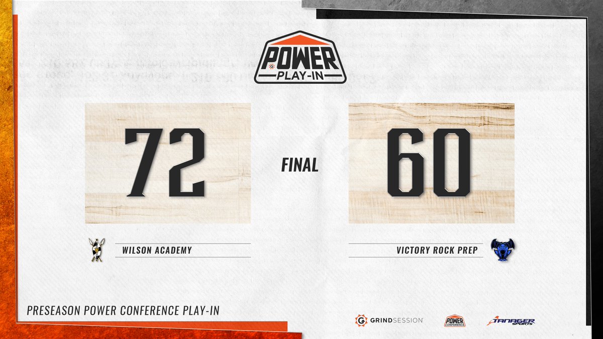 FINAL
Wilson Academy (GA) 72
Victory Rock Prep (FL) 60