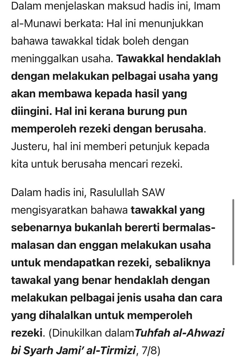 Pelabur_Bijak's tweet photo. Ramai orang silap faham ingat rezeki terjamin tu goyang kaki perut kenyang
Tawakal tanpa usaha. 

Hakikatnya, 

Allah berfirman:“Manusia hanya akan dapat apa yang dia usahakan.”
(Surah An-Najm,53:39) 

Rezeki dah dijamin,
tapi usaha kena ada. 

Action kena ada.
Niat je tak jadi. https://t.co/wqZ560qjGp