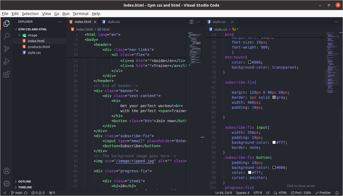Majormaxx_'s tweet image. Back to my challenge! its Day 5 of #100DaysOfCode . I made a landing page of a gym using just html and css. I used a hover effect on the nav bar and transition effects on the staats category on the page. #BuildingInPublic #blockfuse