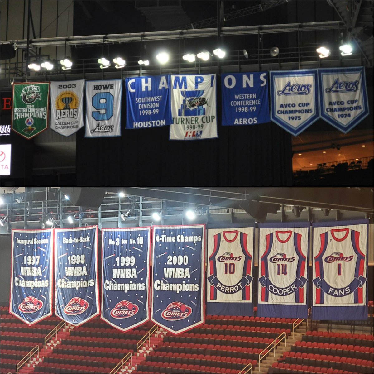 NHLtoHouston's tweet photo. We support a return of both the Aeros & Comets. Both teams are important to Houstonโs sports history. Bring NHL & WNBA to Houston #BringBackTheAeros & #BringBackTheComets @TilmanJFertitta @PJFertitta @BlakeFertitta @HCHSA https://t.co/utVyEhrkz5