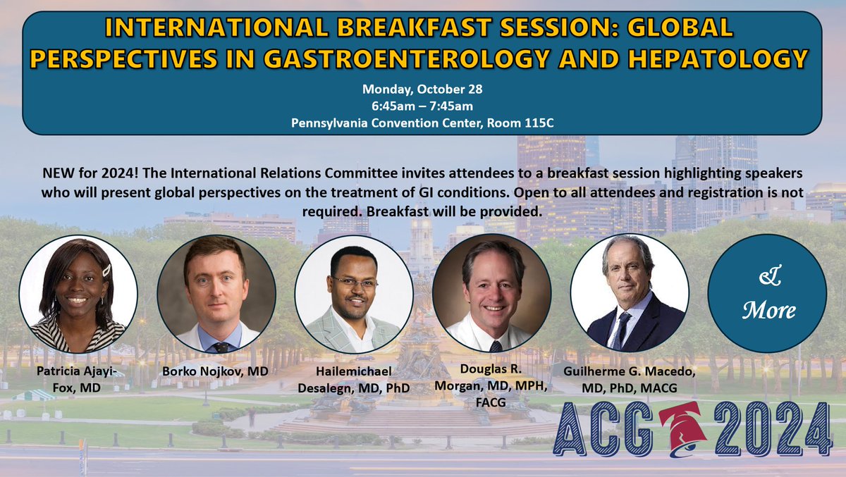 9/ Global Perspectives in GI &amp; Hep 🗺️

🔹brought to you by the International Relations Committee
🔹open to all, no registration needed
🔹breakfast will be served 🍳