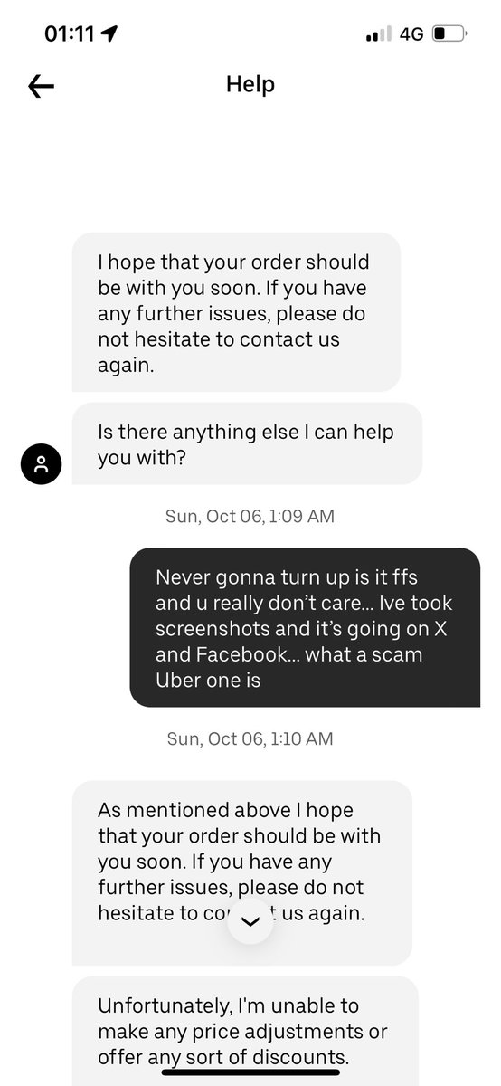 MikeShawzyShaw's tweet photo. You can’t beat @Uber_Support @UberEats 

Liberty and useless https://t.co/OPc0CibdB4