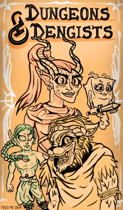 gremloe's tweet photo. IM LIVE! 2 STREAMS IN ONE SATURDAY! 
D&amp;D NIGHT W/ @brethamilton @Jaina_Splinters @tofugh0st and @aisfen 

art by @FeedMeDKM https://t.co/OR0x52O0l8