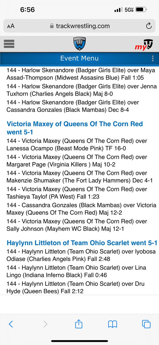 Congrats to Tori Maxey for going 5-1 in dual competition at War of the Roses/USA Girls Midwest National Duals. Good luck as she competes in the individual tournament tomorrow. Excited to see Panthers competing across the country!
<a href="/NPSActivities/">NPS Activities</a> <a href="/npspanthers/">Norfolk Public Sch.</a> <a href="/NEBwrestle/">NEwrestle</a> <a href="/Huskermat/">Huskermat™</a>