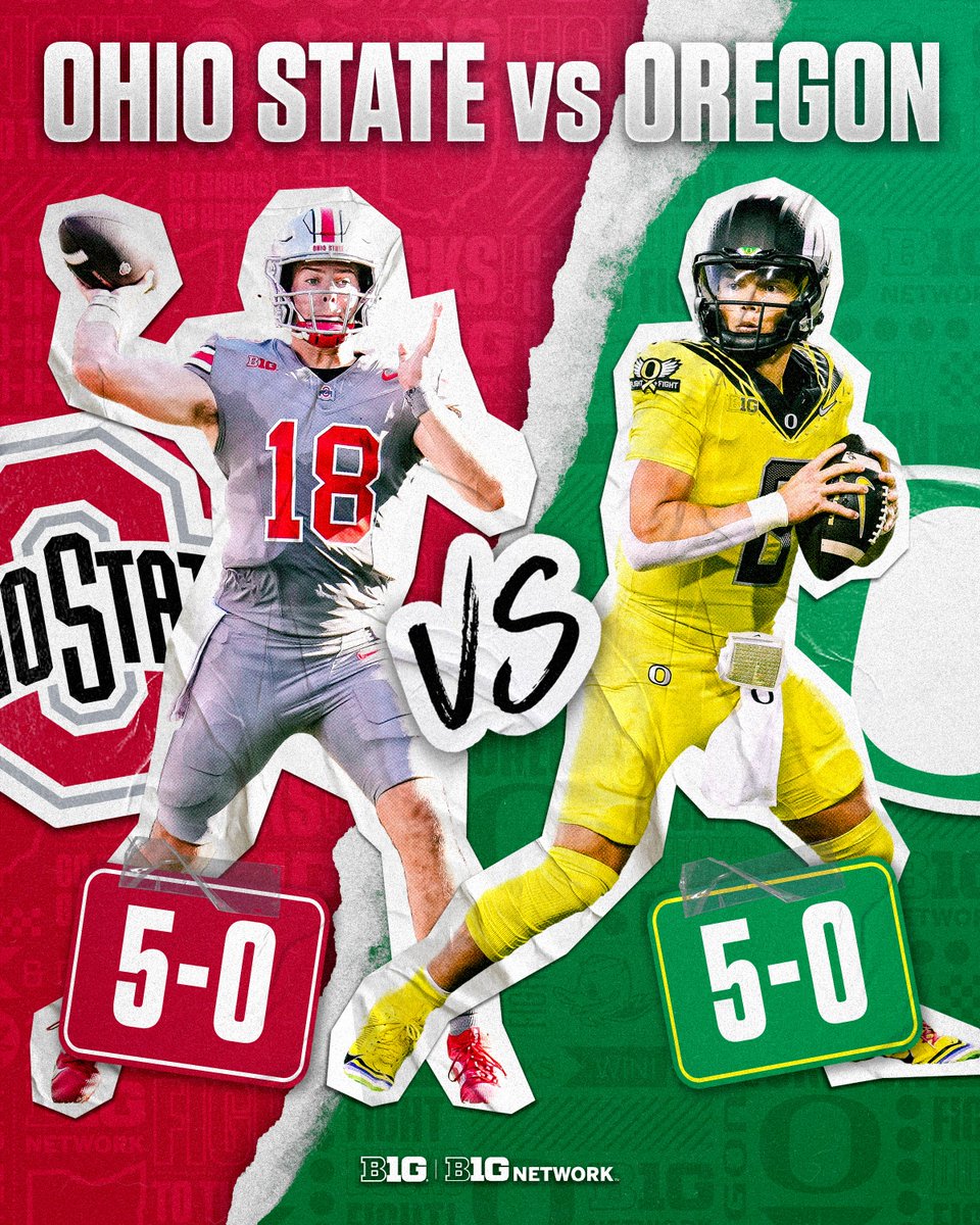 BigTenNetwork's tweet photo. Already looking forward to this Week 7 matchup between @OhioStateFB and @oregonfootball 🔥👀

Let’s hear your early game predictions👇

#B1GFootball https://t.co/onloEEW0WZ
