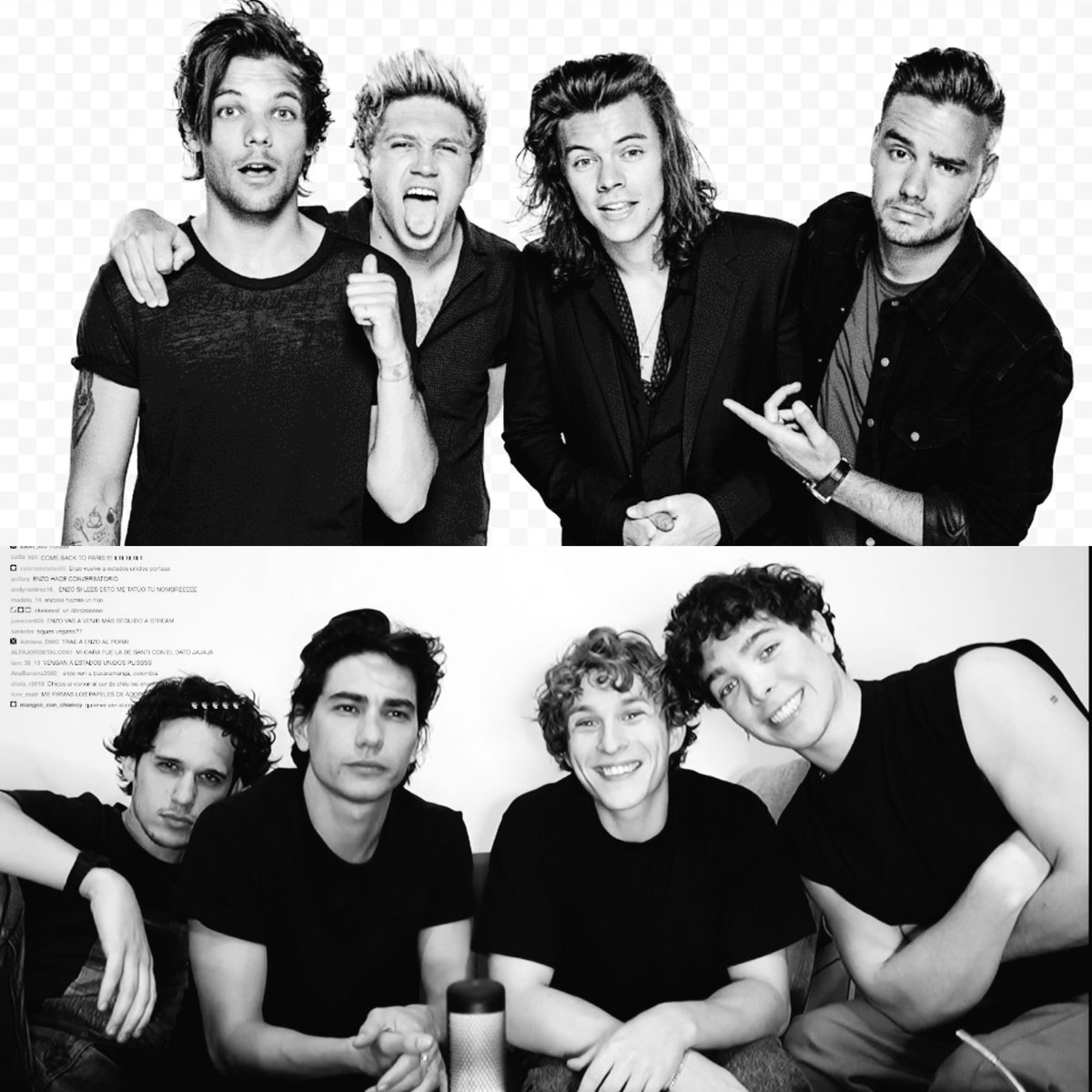 ValeSC1201's tweet photo. Que cambiados están los one direction !!!
#lsdln #juanicar #andypruss #enzovogrincic #santiagovacanarvaja https://t.co/DuMnl82yyP