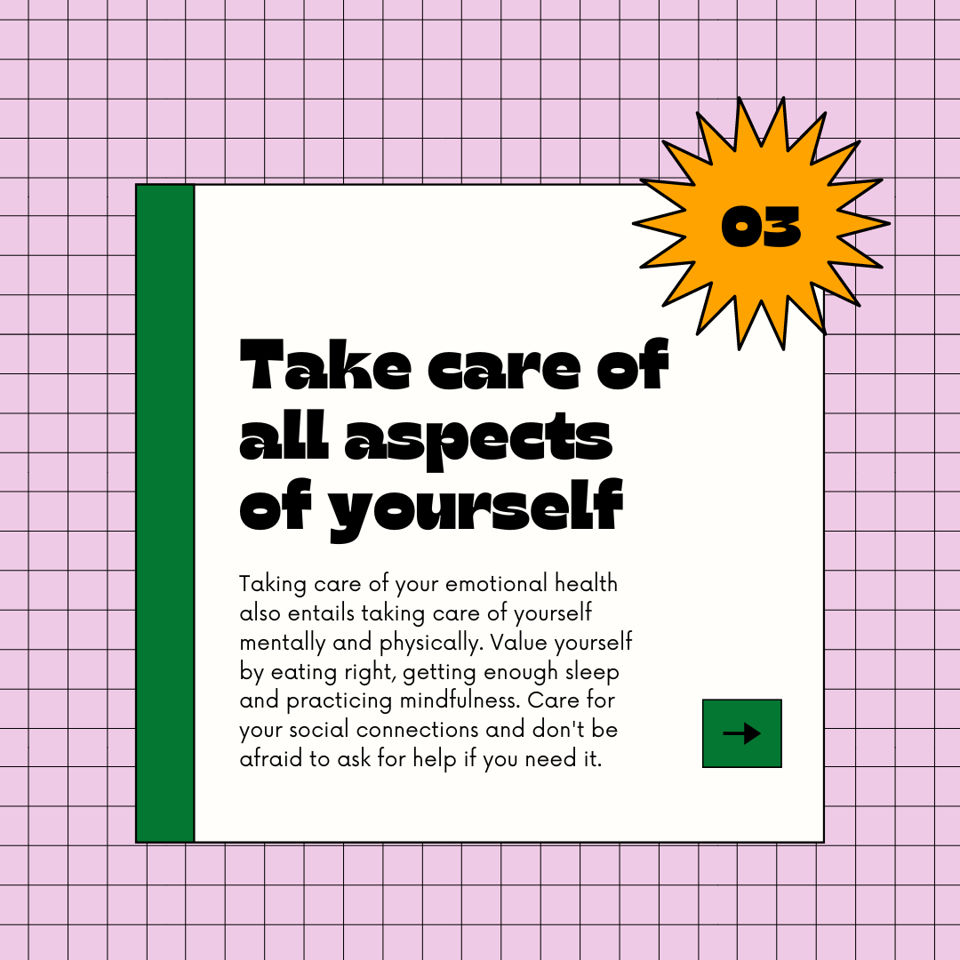 Emotional health is just as important as physical health! 🧠✨ Being in tune with your emotions helps you manage stress, build stronger relationships, and live a more balanced life. Remember to take care of all aspects of yourself—because you deserve it! 💛
