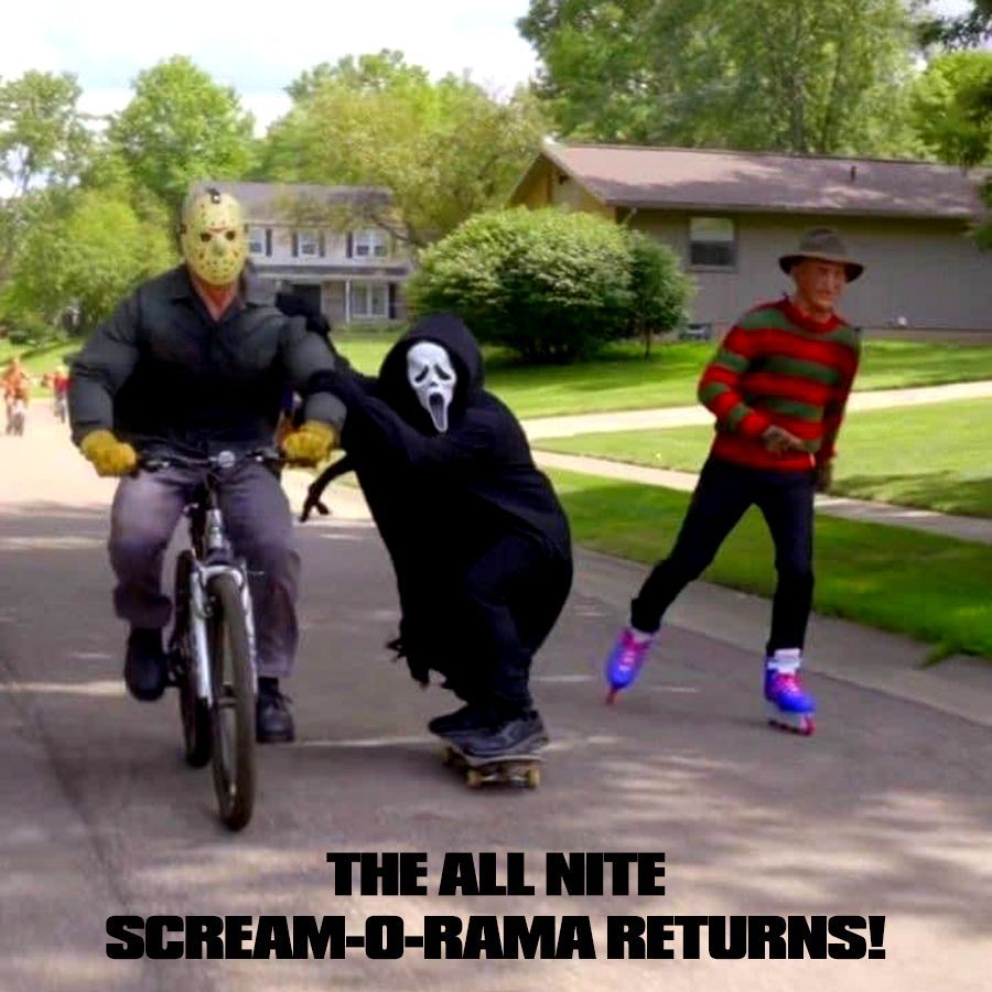 We're planning the next All-Nite Scream-O-Rama for Saturday, November 23! Let us know what films you'd like to see at our all night horror marathon!