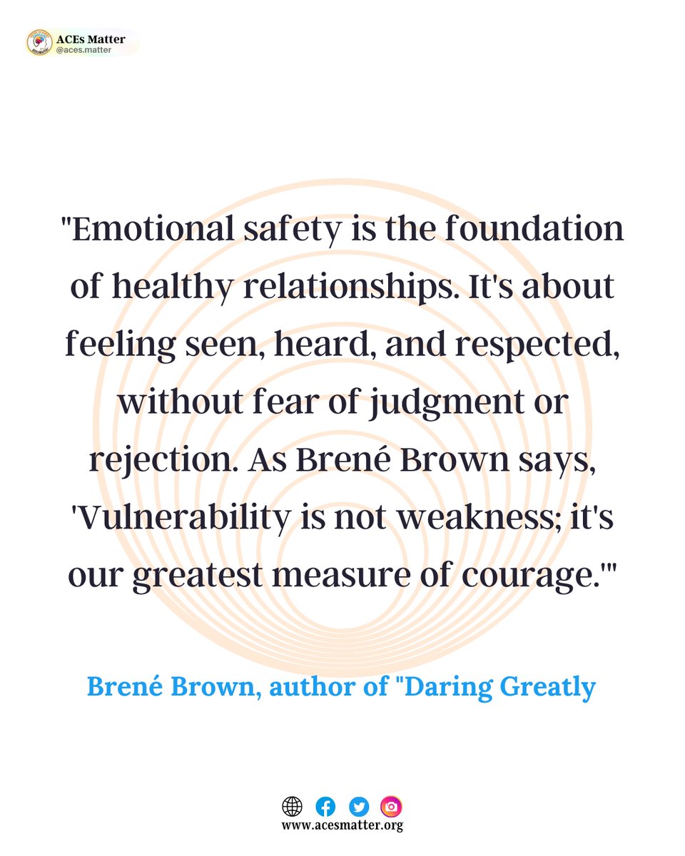 Thank You! "Brene Brown" for sharing your wisdom with the world #ACEsMatter #AdverseChildhoodExperience #ACEs