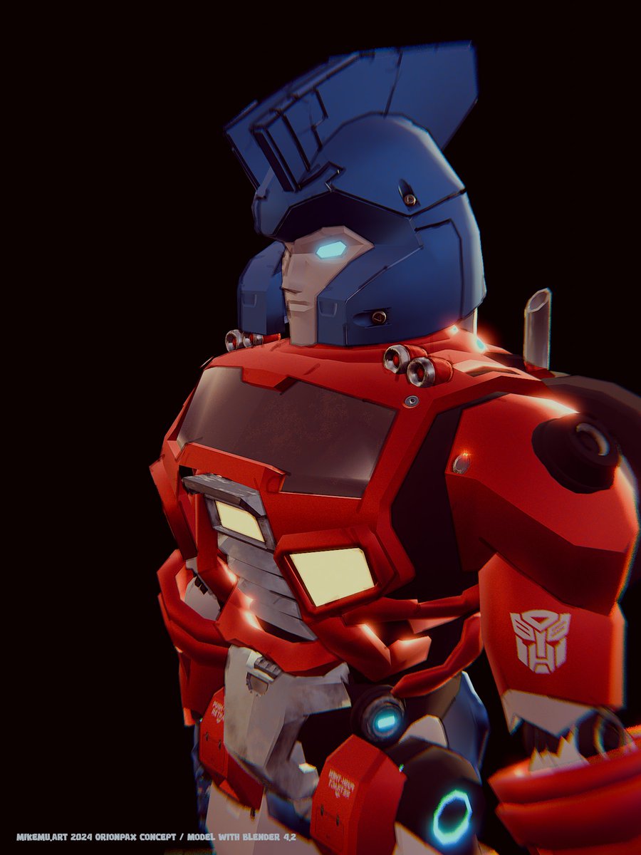 Metalkidcn's tweet photo. Taking my time practice blender techniques, definitely things to improve, but happy with where I am! Almost ready for rigging! #transformersOne https://t.co/3je6eD7wNt