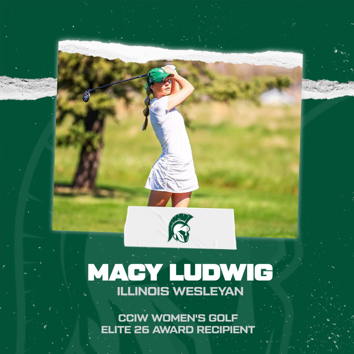 CCIW_Athletics's tweet photo. Macy Ludwig of Illinois Wesleyan and Regan Bobich of Elmhurst were the recipients of the CCIW Elite 26 Award on Saturday, presented to the student-athletes who excel academically and athletically in each of the CCIW's 26 sports.

@iwusports | @ElmhurstU_WGolf | #CCIWwins https://t.co/tyJeuqzLwZ