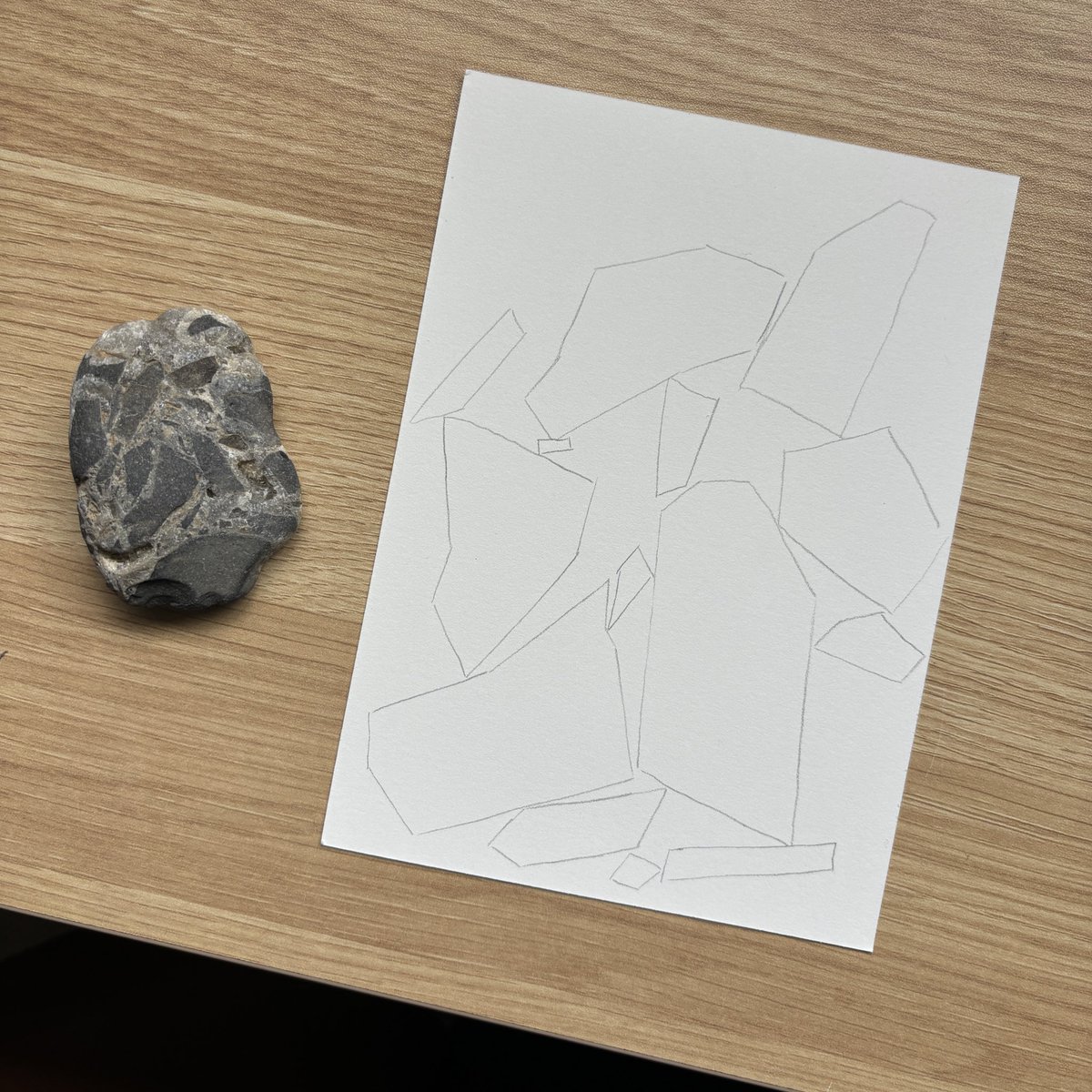 Rocks, often seen as unchanging and solid, hold within them an abstract story shaped by time and elemental forces. 

Each rock, regardless of size, carries the weight of millennia, its surface etched with patterns of erosion, wind, and water. When we zoom in, their textures