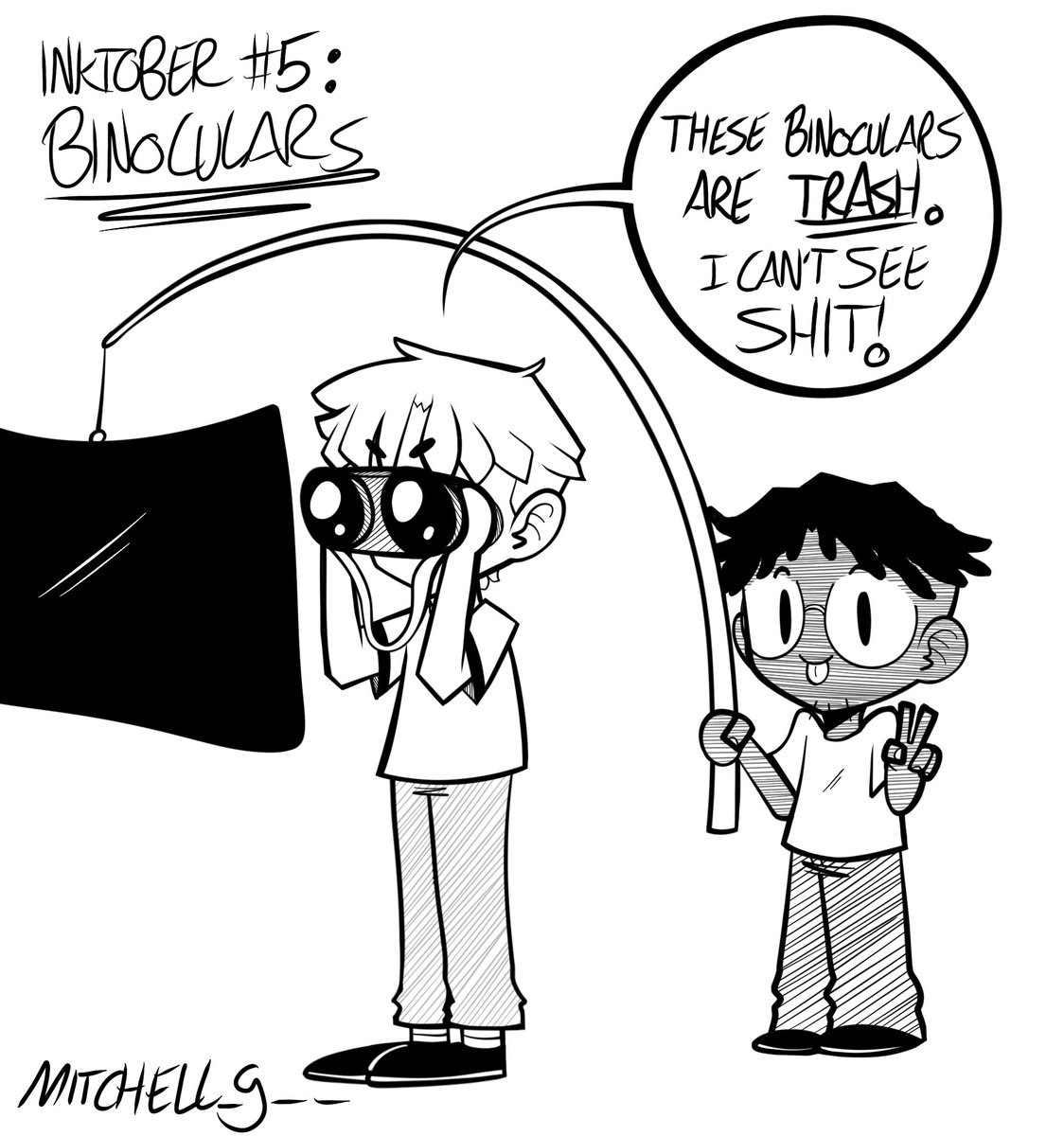 Mitchell_g__'s tweet photo. Inktober day 5: Binoculars 

#Inktober #inktober2024 #inktober2024binoculars https://t.co/VqQo2AYKEm