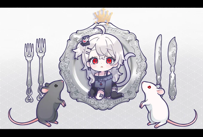まふまふ( )さんによる新曲、『ラットキング』のSDイラスト担当させていただきました。よろしくお願いいたします⸒⸒ 