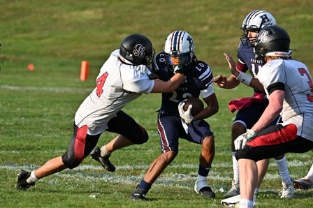 NEPSAC 8-Man League final: Harvey Cavaliers 22, <a href="/formanschool/">Forman School</a> Lions 0.  Cavs QB Jackson Saccomanno with 3TDs, one in the air, 2 rushing.  Will Bland rushes for 59 yds, catches a TD pass. Way to #GoCavs #HarveyPride <a href="/lohudsports/">lohud sports</a> <a href="/ChrisDelCampo1/">Chris DelCampo</a> <a href="/HarveyLZ/">Philip Lazzaro</a> <a href="/HarveyFootball_/">Harvey Football</a>