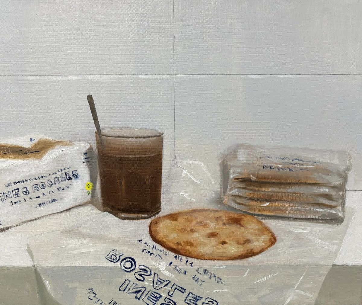 Desayuno de domingo , óleo sobre lino