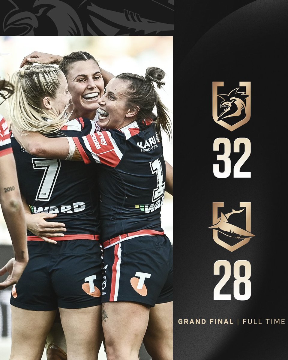NRLWomens's tweet photo. PREMIERS 🐓

#NRLWGF https://t.co/DnUxZ56BU0