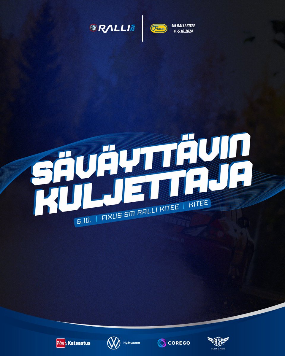 Kiteen SM-rallin "Säväyttävin kuljettaja" äänestys on nyt käynnissä Ralli SM:n Facebook- ja Instagram-tileillä, käy äänestämässä omaa suosikkiasi! 

#rallism #flyingfinn <a href="/smrallikitee/">Fixus SM Ralli Kitee 2024</a>