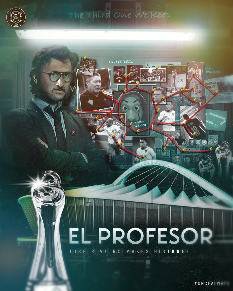 🇪🇸 Coach Josè makes HisThree 🏆🏆🏆

⚫️⚪️🔴⭐️
#MTN8Champions
#OrlandoPirates
#OnceAlways