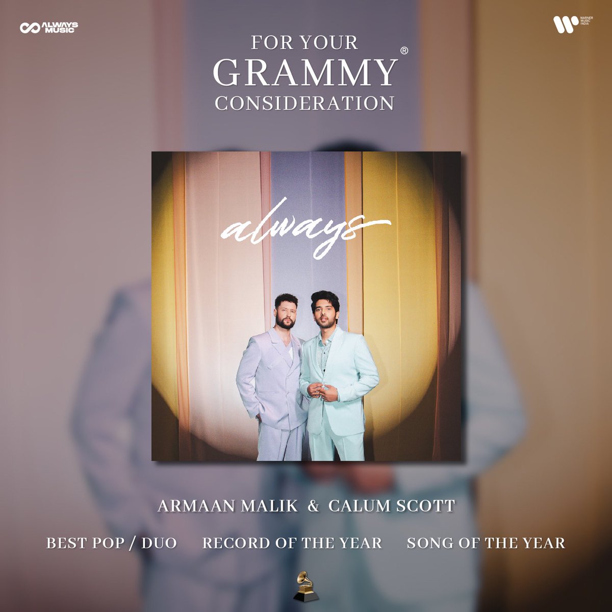 ARMAAN MALIK (@armaanmalik22) on Twitter photo For your grammy consideration, āš¼š”š¬šš®šØā with my brother and friend <a href="/calumscott/">Calum Scott</a>. A record thatās extremely close to my heart and I know has resonated with a million others. Grateful and blessed to be able to send this beauty for the mammoth categories that are āš½ššØš© For your grammy consideration, āš¼š”š¬šš®šØā with my brother and friend <a href="/calumscott/">Calum Scott</a>. A record thatās extremely close to my heart and I know has resonated with a million others. Grateful and blessed to be able to send this beauty for the mammoth categories that are āš½ššØš©