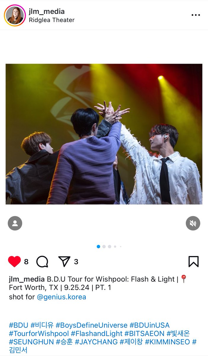 hi_saeon's tweet photo. 241006 jlm_media IG

B.D.U Tour for Wishpool: Flash & Light |📍Fort Worth, TX | 9.25.24 | PT. 1
shot for @ genius.korea

#BDU #비디유 #BoysDefineUniverse #BDUinUSA #TourforWishpool #FlashandLight #BITSAEON #빛새온 #SEUNGHUN #승훈 #JAYCHANG #제이창 #KIMMINSEO #김민서

https://t.co/8v8Qy5byXe