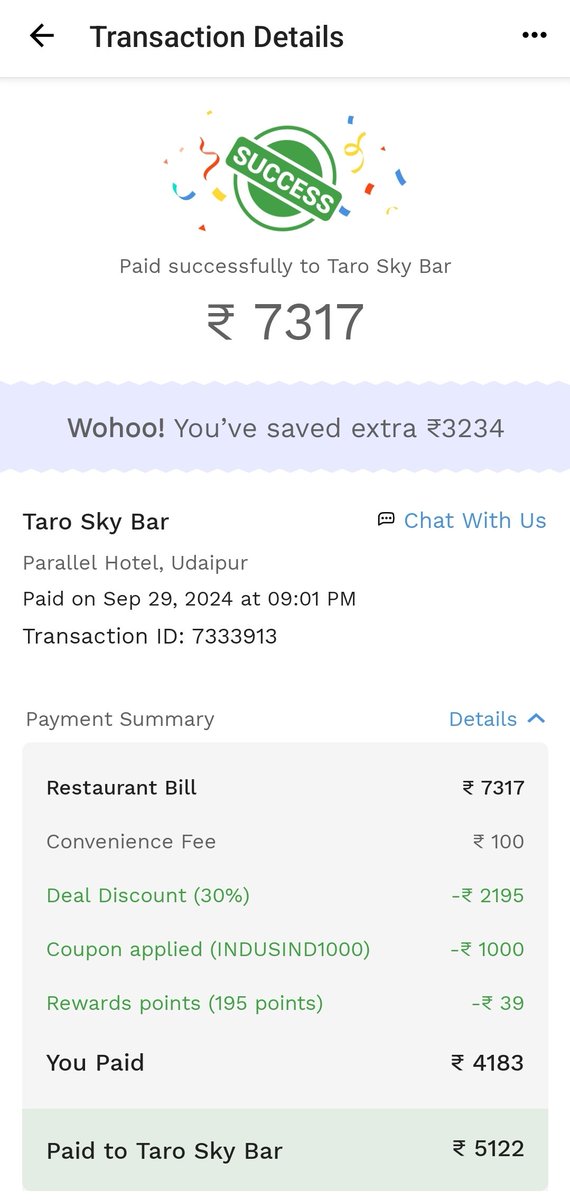 grfinvisors's tweet photo. Amazing dinners and discounts by @eazydiner .. And #EazyPoints to be added as cherry on the cake ๐
The savings in the last year have been more than the cost of an iPhone ๐ https://t.co/aj9uc38usU