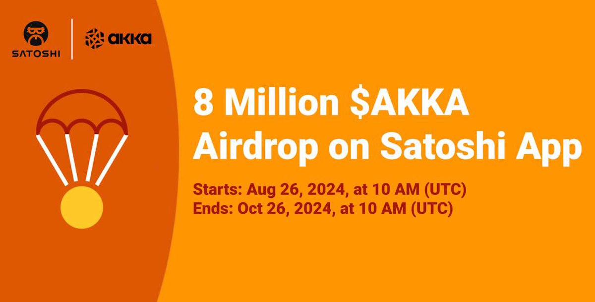 🔊Hey, #Coretoshis 🔸 The $AKKA #Airdrop by <a href="/akka_finance/">AKKA</a> still live on #SatoshiApp! 

🎯Last 20 Days left to claim your #AKKA tokens to secure this game-changing token before it hits the market soon.

📲For free #Mining, do participate: "invite.satoshiapp.xyz/28eia"

🎉For #HashCard