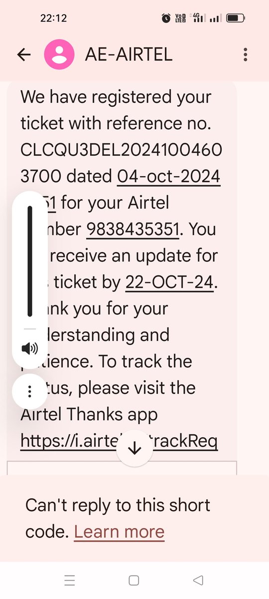 abhigyantwit's tweet image. Hi,
@Airtel_Presence @airtelindia 
Plz update on this complaint.
I have already inboxed the details but you didn't reply till the time,also mailed the concern.
Kindly look into it.
#AirtelNetwork
#MobileNetwork 
#Networkissues