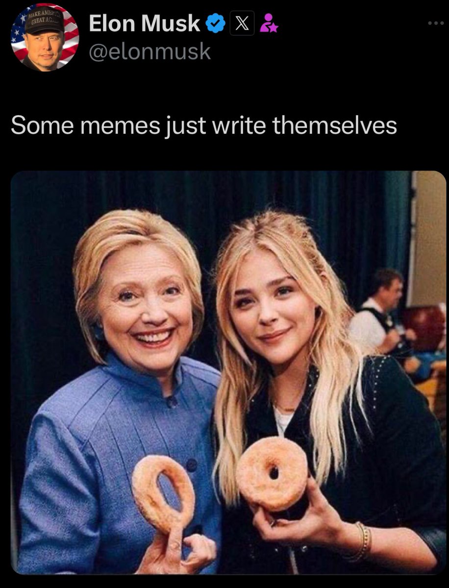 Elon posting this meme is why Hillary Clinton wants to censor the internet.