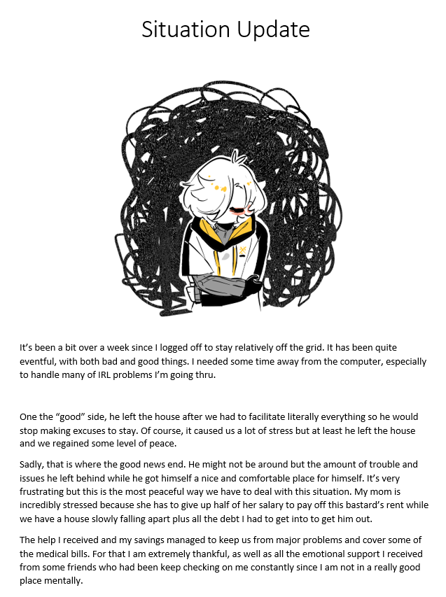 Mikhism's tweet photo. 📢 New Major Update - October 6th

💛 I am officially starting a funding at https://t.co/eod92KjlwL

🤍 As well keep it up in Ko-Fi at  https://t.co/DqGudVb28N 

⬇️ Previous updates in the links below⬇️ https://t.co/JiMOM4QfHC
