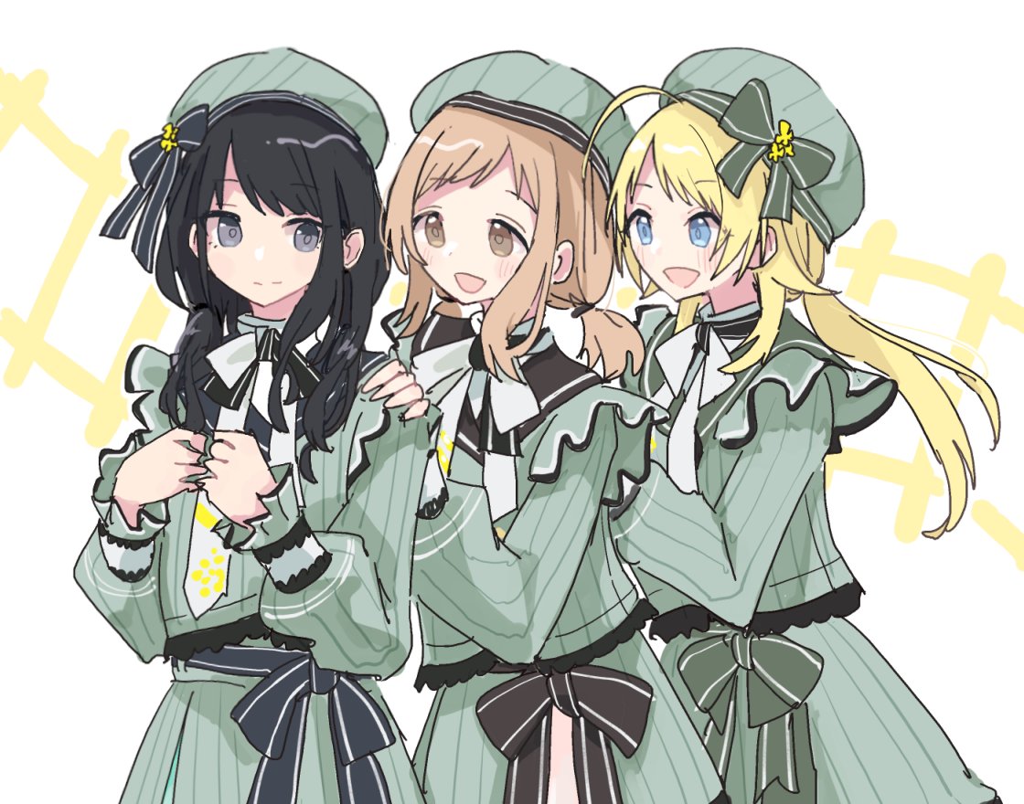 八宮めぐる ,風野灯織 ,櫻木真乃 「お揃い衣装かわいかった～ 」|しろしのイラスト