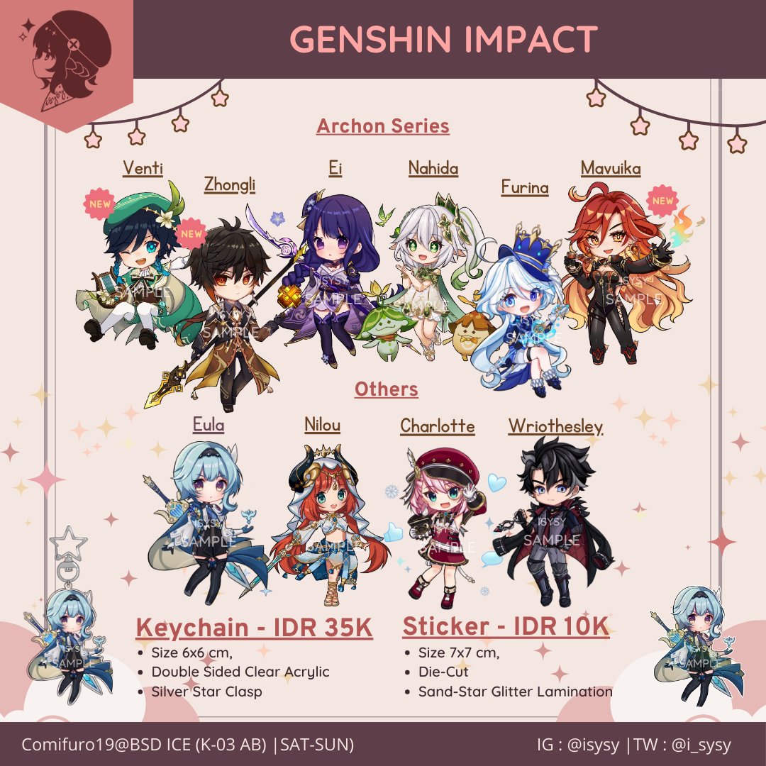i_sysy's tweet photo. ✦Isysy Comifuro 19 Catalogue✦

Hi Travelers &amp; Doctors!
I'll attend to CF19 &amp; sell fan-merchandises from Genshin Impact &amp; Arknights🎮

PO form: https://t.co/cEU0WPoAiB 

See ya on CF19! ⁠(⁠๑⁠╹⁠◡⁠╹⁠๑⁠)⁠ﾉ⁠♬

#comifuro #comifuro19 #cf19 #genshinimpact    #arknights https://t.co/4jUK4nqrgt